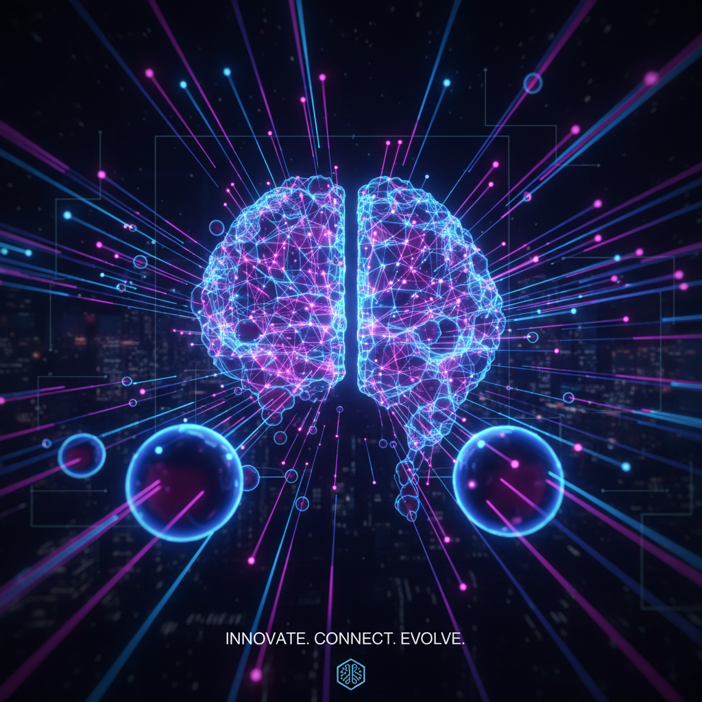 AI neural network visualization representing custom AI solutions