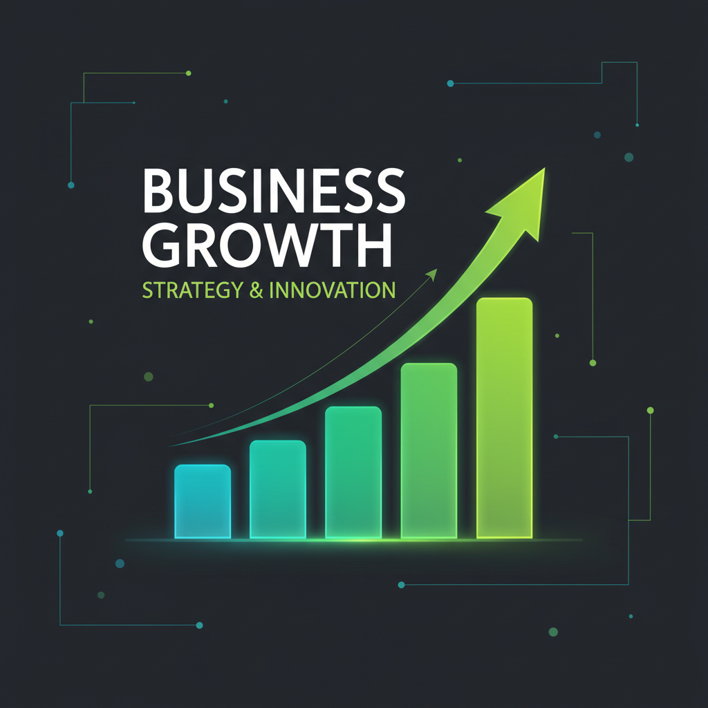 Business growth chart visualization