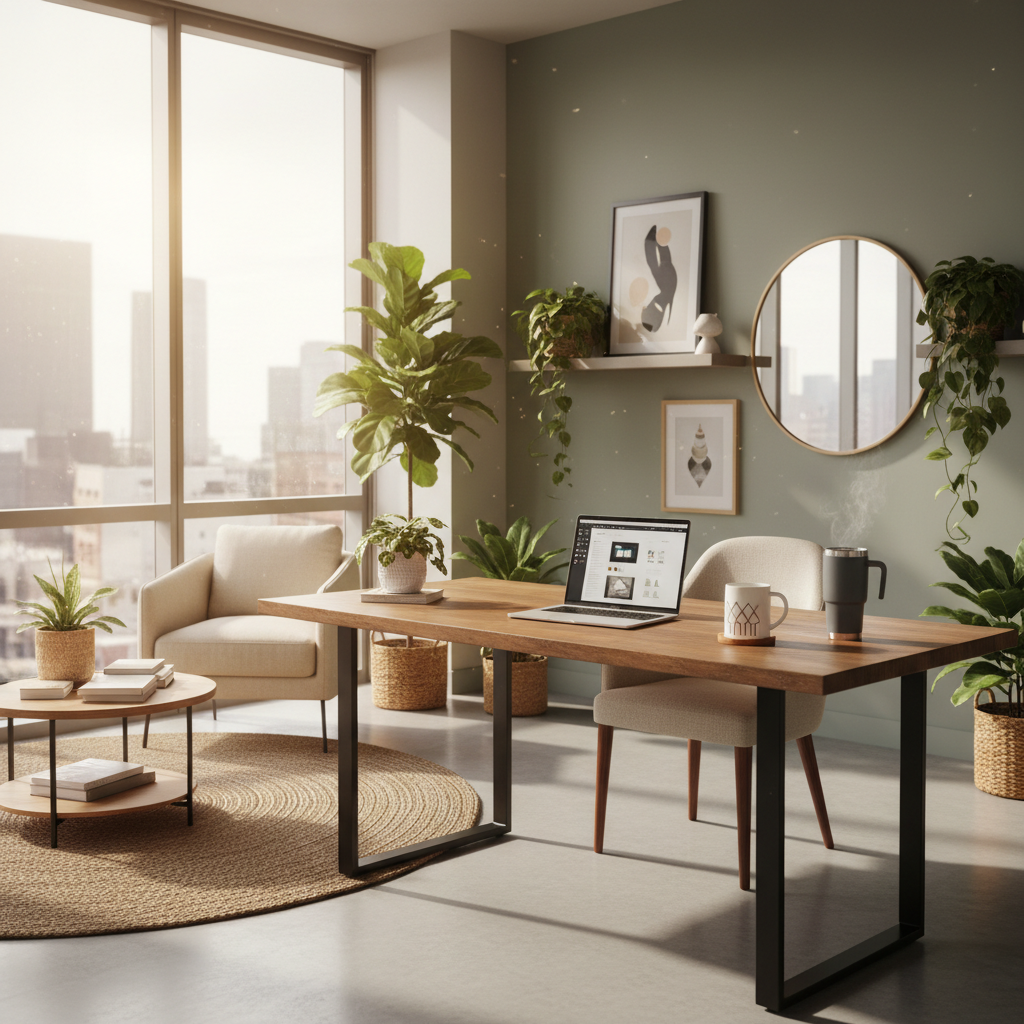 Welcoming modern office workspace