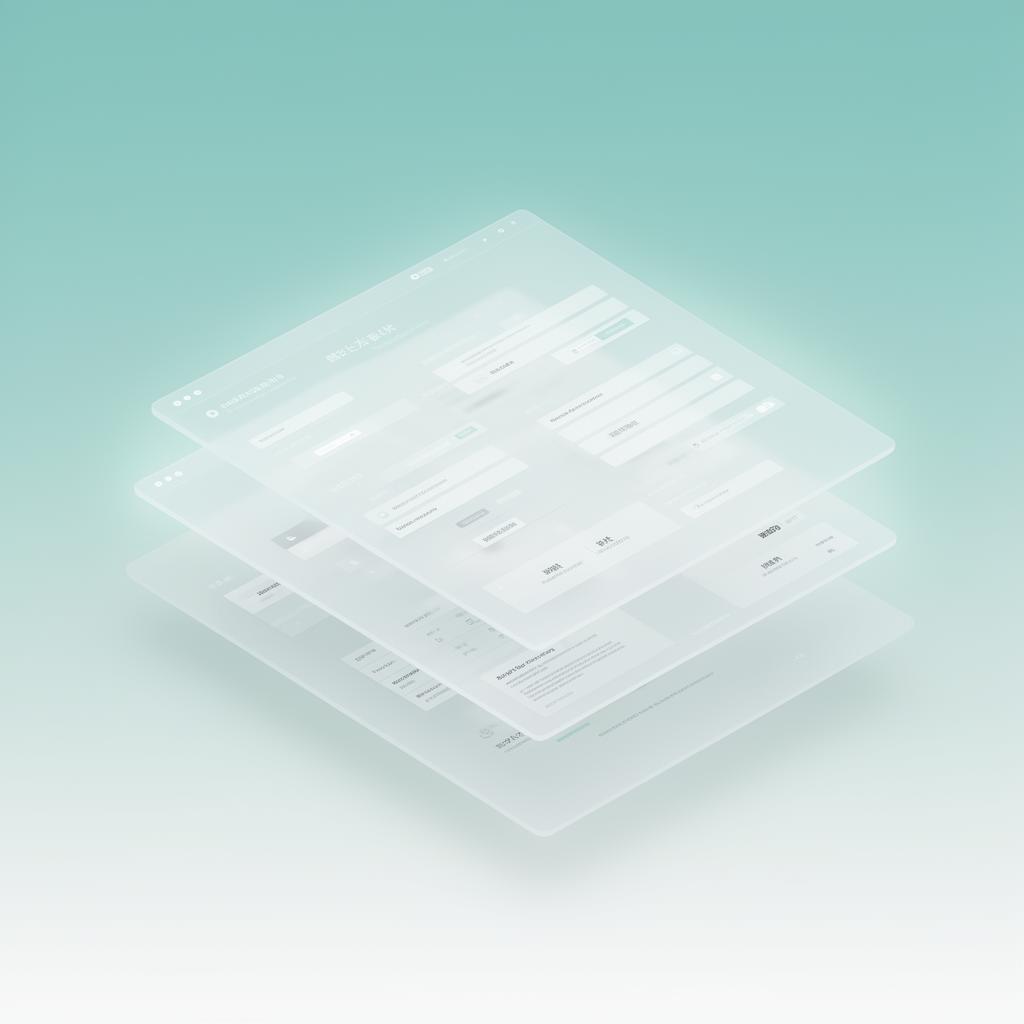 Stacked translucent Lovable template browser mockups