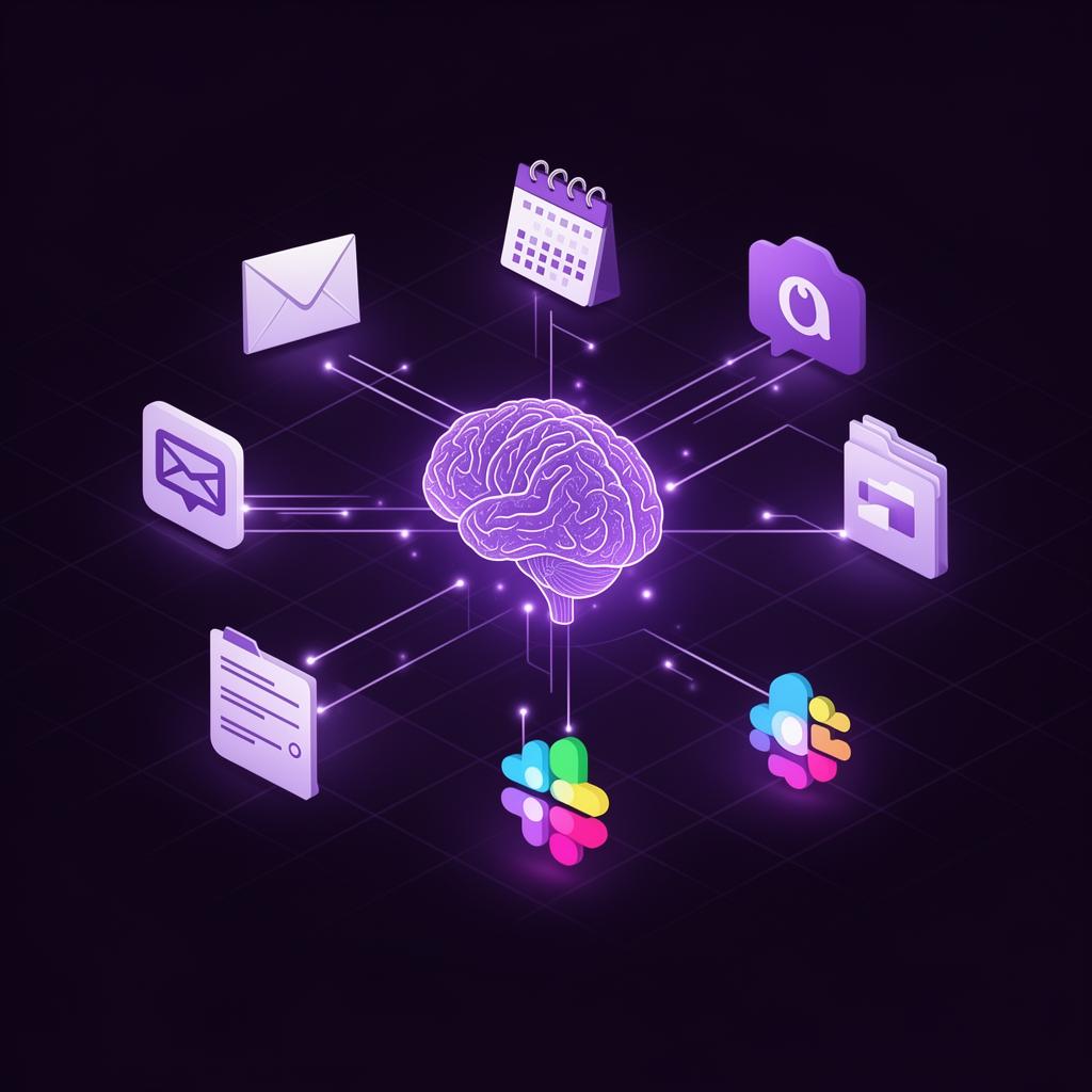 OpenClaw AI agent connecting to business tools like Slack, email, calendar and CRM