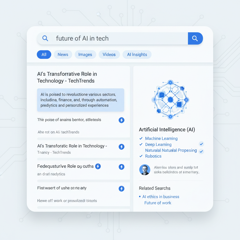 AI-powered search engine results visualization