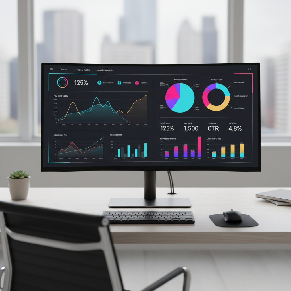 Digital marketing analytics dashboard
